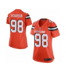 Women's Cleveland Browns #98 Sheldon Richardson Game Orange Alternate Football Jersey