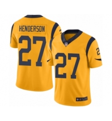 Men's Los Angeles Rams #27 Darrell Henderson Limited Gold Rush Vapor Untouchable Football Jersey