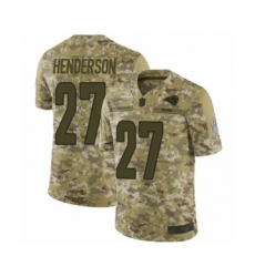 Youth Los Angeles Rams #27 Darrell Henderson Limited Camo 2018 Salute to Service Football Jersey