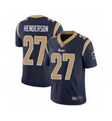 Youth Los Angeles Rams #27 Darrell Henderson Navy Blue Team Color Vapor Untouchable Limited Player Football Jersey