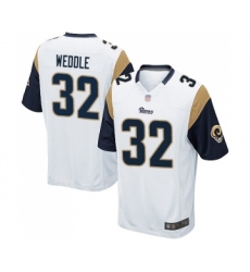 Men's Los Angeles Rams #32 Eric Weddle Game White Football Jersey