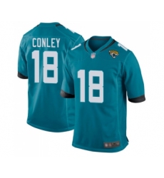 Men's Jacksonville Jaguars #18 Chris Conley Game Teal Green Alternate Football Jersey
