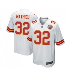 Men's Kansas City Chiefs #32 Tyrann Mathieu Game White Football Jersey