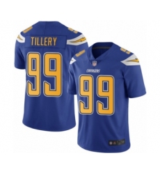Men's Los Angeles Chargers #99 Jerry Tillery Elite Electric Blue Rush Vapor Untouchable Football Jersey