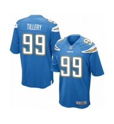 Men's Los Angeles Chargers #99 Jerry Tillery Game Electric Blue Alternate Football Jersey