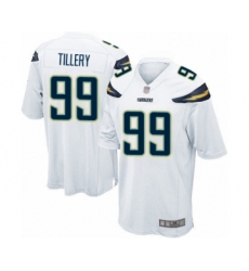 Men's Los Angeles Chargers #99 Jerry Tillery Game White Football Jersey