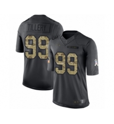 Men's Los Angeles Chargers #99 Jerry Tillery Limited Black 2016 Salute to Service Football Jersey