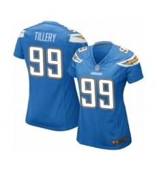 Women's Los Angeles Chargers #99 Jerry Tillery Game Electric Blue Alternate Football Jersey