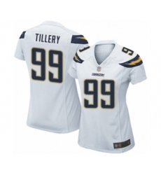 Women's Los Angeles Chargers #99 Jerry Tillery Game White Football Jersey