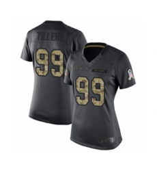 Women's Los Angeles Chargers #99 Jerry Tillery Limited Black 2016 Salute to Service Football Jersey