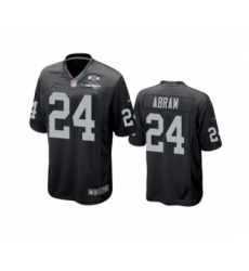 Men's Oakland Raiders #24 Johnathan Abram Black 2020 Inaugural Season Game Jersey