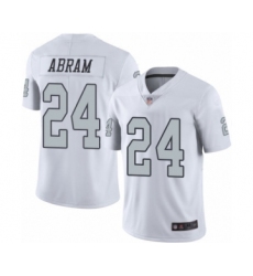 Men's Oakland Raiders #24 Johnathan Abram Elite White Rush Vapor Untouchable Football Jersey