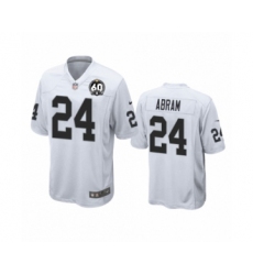 Women's Oakland Raiders #24 Johnathan Abram Game 60th Anniversary White Football Jersey