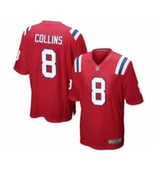 Men's New England Patriots #8 Jamie Collins Game Red Alternate Football Jersey