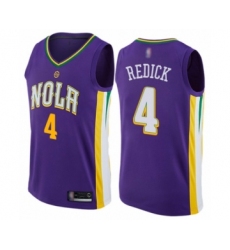 Men's New Orleans Pelicans #4 JJ Redick Authentic Purple Basketball Jersey - City Edition