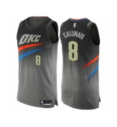 Men's Oklahoma City Thunder #8 Danilo Gallinari Authentic Gray Basketball Jersey - City Edition