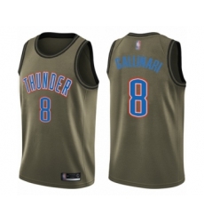 Men's Oklahoma City Thunder #8 Danilo Gallinari Swingman Green Salute to Service Basketball Jersey