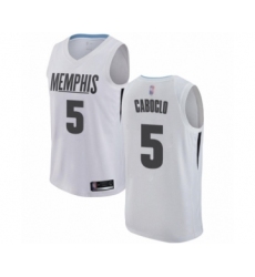 Women's Memphis Grizzlies #5 Bruno Caboclo Swingman White Basketball Jersey - City Edition