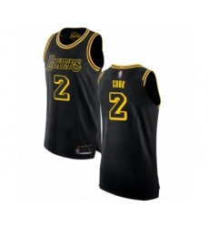 Women's Los Angeles Lakers #2 Quinn Cook Swingman Black Basketball Jersey - City Edition