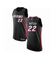 Men's Miami Heat #22 Jimmy Butler Authentic Black Basketball Jersey - Icon Edition