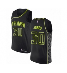 Men's Atlanta Hawks #30 Damian Jones Authentic Black Basketball Jersey - City Edition