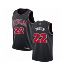 Youth Chicago Bulls #22 Otto Porter Swingman Black Basketball Jersey Statement Edition