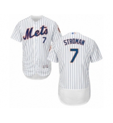 Men's New York Mets #7 Marcus Stroman White Home Flex Base Authentic Collection Baseball Jersey
