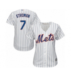 Women's New York Mets #7 Marcus Stroman Authentic White Home Cool Base Baseball Jersey