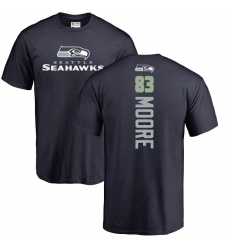 NFL Nike Seattle Seahawks #83 David Moore Navy Blue Backer T-Shirt