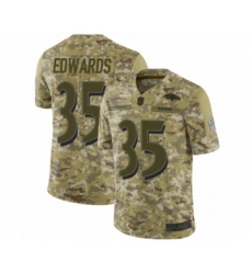 Men's Baltimore Ravens #35 Gus Edwards Limited Camo 2018 Salute to Service Football Jersey