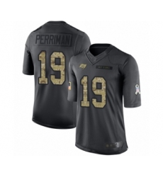 Men's Tampa Bay Buccaneers #19 Breshad Perriman Limited Black 2016 Salute to Service Football Jersey