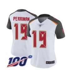 Women's Tampa Bay Buccaneers #19 Breshad Perriman White Vapor Untouchable Limited Player 100th Season Football Jersey