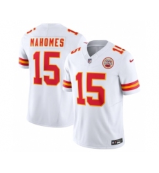 Men's Kansas City Chiefs #15 Patrick Mahomes White 2023 F.U.S.E. Vapor Untouchable Limited Stitched Jersey