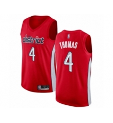Men's Washington Wizards #4 Isaiah Thomas Red Swingman Jersey - Earned Edition