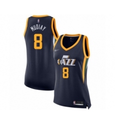 Women's Utah Jazz #8 Emmanuel Mudiay Swingman Navy Blue Basketball Jersey - Icon Edition