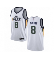 Youth Utah Jazz #8 Emmanuel Mudiay Swingman White Basketball Jersey - Association Edition