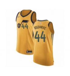 Men's Utah Jazz #44 Bojan Bogdanovic Authentic Gold Basketball Jersey Statement Edition