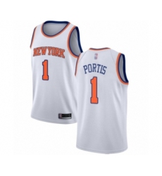 Women's New York Knicks #1 Bobby Portis Swingman White Basketball Jersey - Association Edition