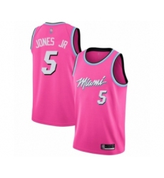 Men's Miami Heat #5 Derrick Jones Jr Swingman Green Salute to Service Basketball Jersey