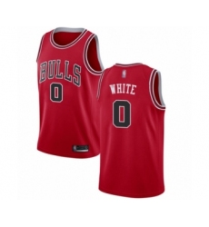 Women's Chicago Bulls #0 Coby White Authentic Red Basketball Jersey - Icon Edition