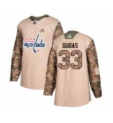 Youth Washington Capitals #33 Radko Gudas Authentic Camo Veterans Day Practice Hockey Jersey