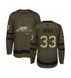 Youth Washington Capitals #33 Radko Gudas Authentic Green Salute to Service Hockey Jersey