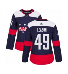 Women's Washington Capitals #49 Brett Leason Authentic Navy Blue 2018 Stadium Series Hockey Jersey