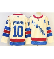 Men's New York Rangers #10 Artemi Panarin Beige 2025-26 Winter Classic With A Stitched Hockey Jersey