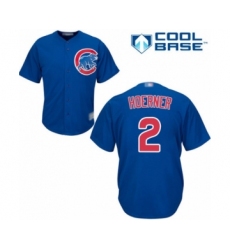 Youth Chicago Cubs #2 Nico Hoerner Authentic Royal Blue Alternate Cool Base Baseball Player Jersey