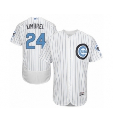 Men's Chicago Cubs #24 Craig Kimbrel Authentic White 2016 Father's Day Fashion Flex Base Baseball Player Jersey