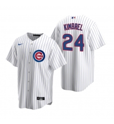 Men's Nike Chicago Cubs #24 Craig Kimbrel White Home Stitched Baseball Jersey
