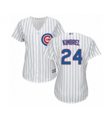 Women's Chicago Cubs #24 Craig Kimbrel Authentic White Home Cool Base Baseball Player Jersey