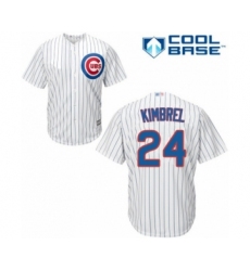 Youth Chicago Cubs #24 Craig Kimbrel Authentic White Home Cool Base Baseball Player Jersey