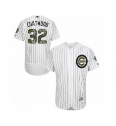 Men's Chicago Cubs #32 Tyler Chatwood Authentic White 2016 Memorial Day Fashion Flex Base Baseball Player Jersey